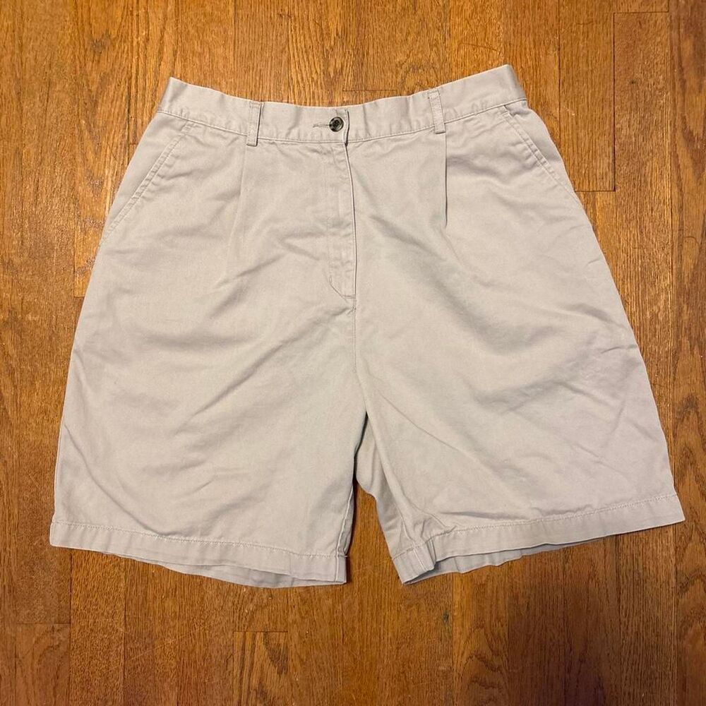 Llbean Women's Grey and Tan Shorts